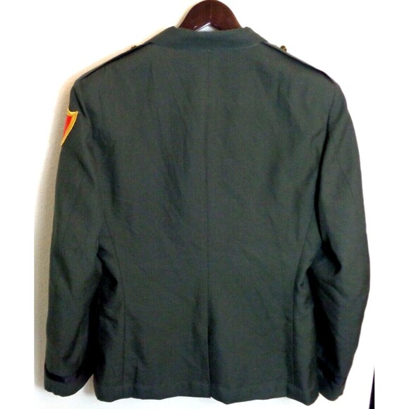 US Military Army Serge Green Coat 44L Wool/Poly Blazer Jacket Uniform Mens - Picture 2 of 7